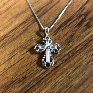 Silver Cross and Chain